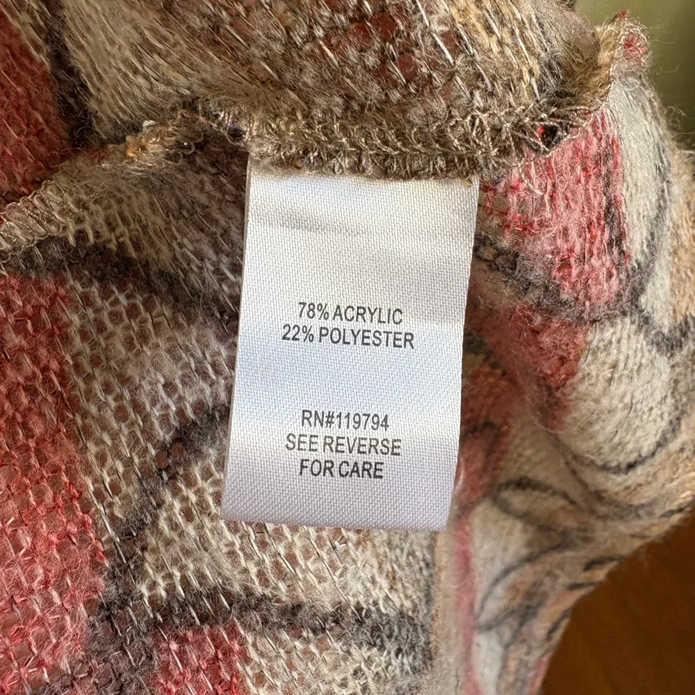 Geometric Patterned Open Front Cardigan - Picture 9 of 10